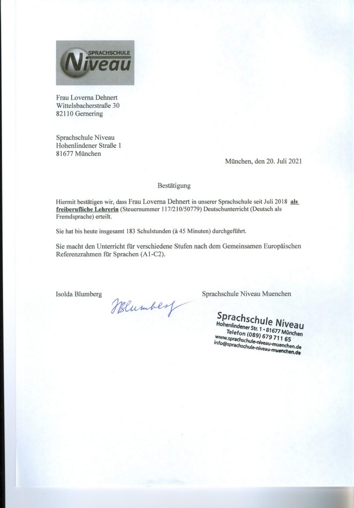 sprachschule niveau